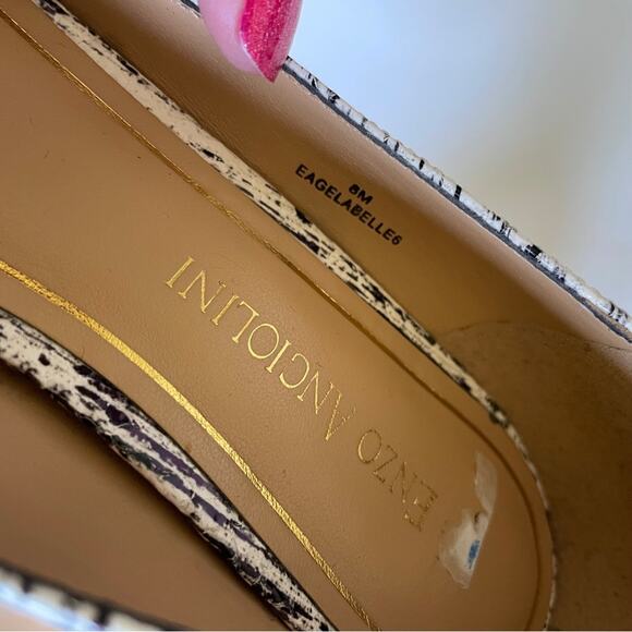 Enzo Angiolini Leather Space Dye Peep Toe Heel - Picture 10 of 11